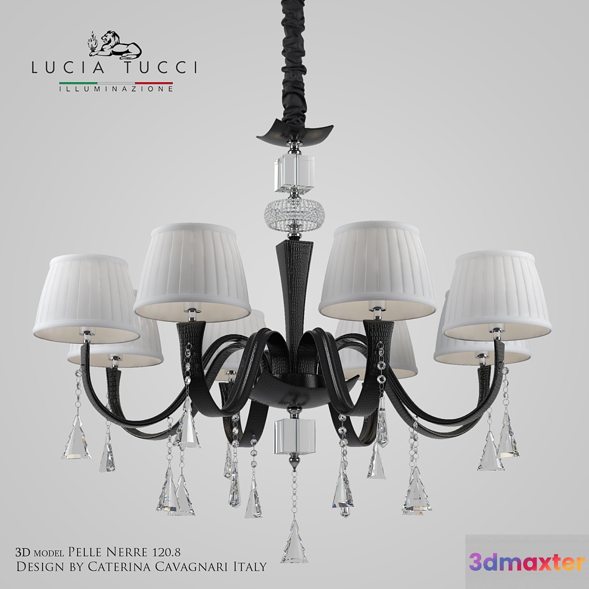 Chandelier Pelle Nerre 120-8 3D Max