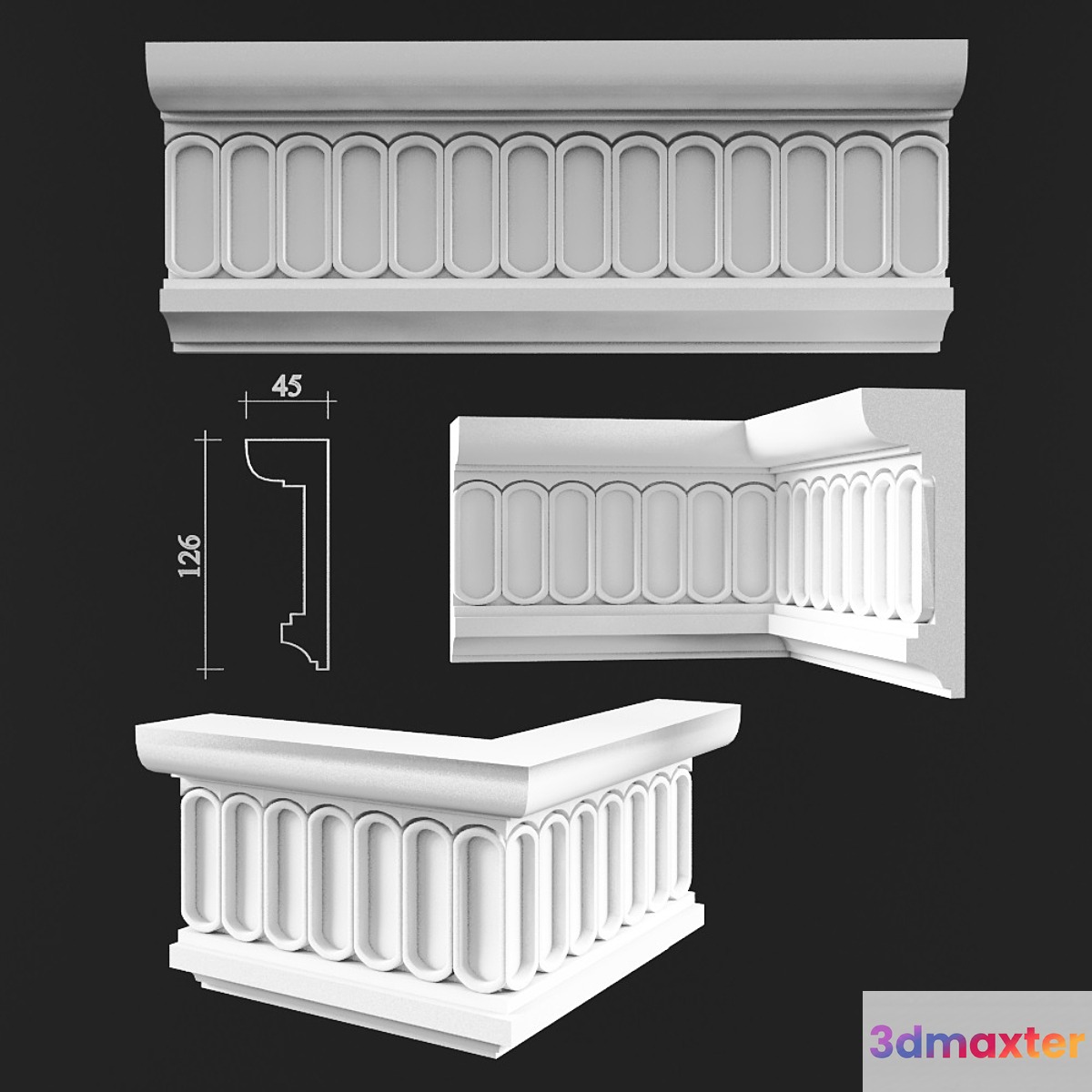 Cornices 3D Max