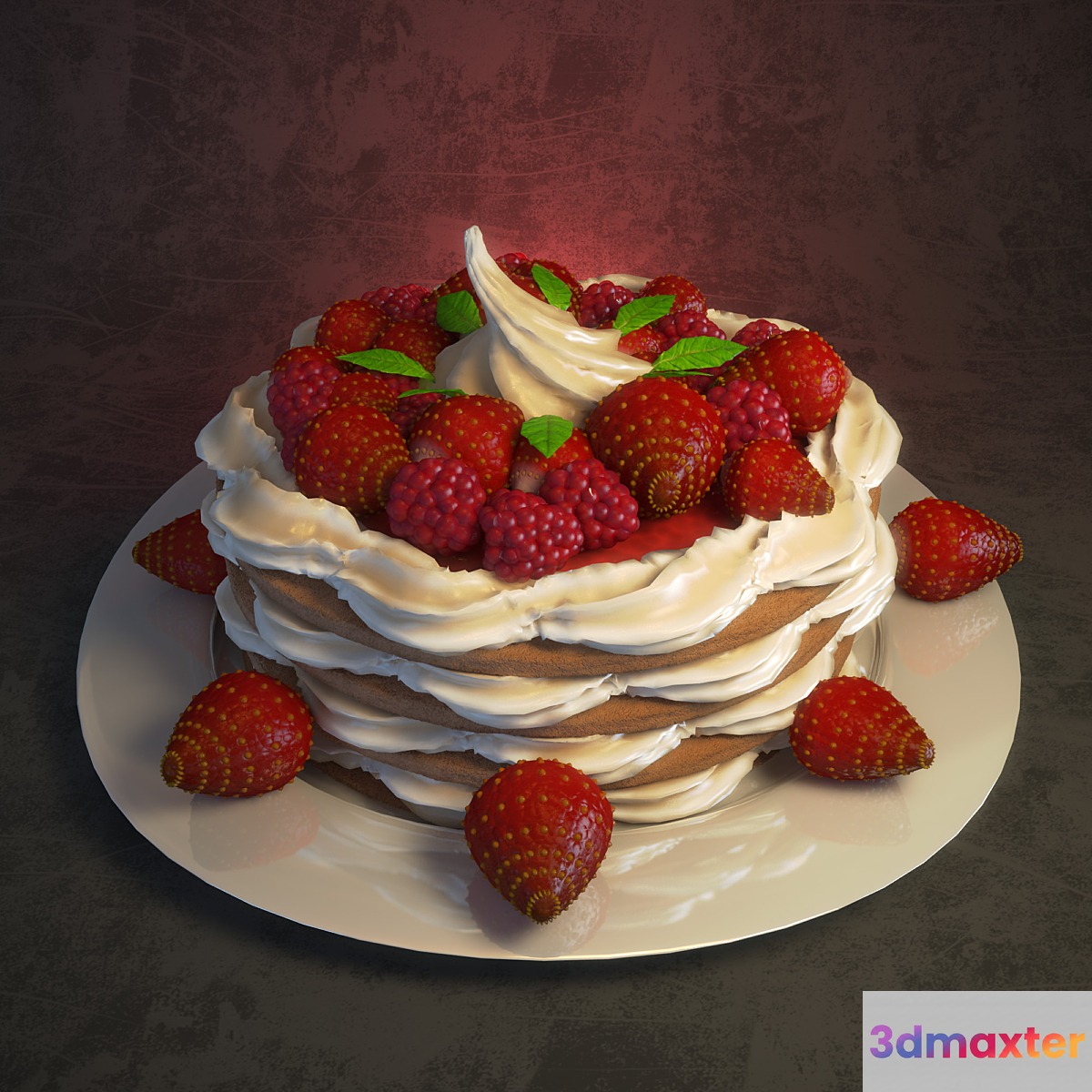 Cake with berries