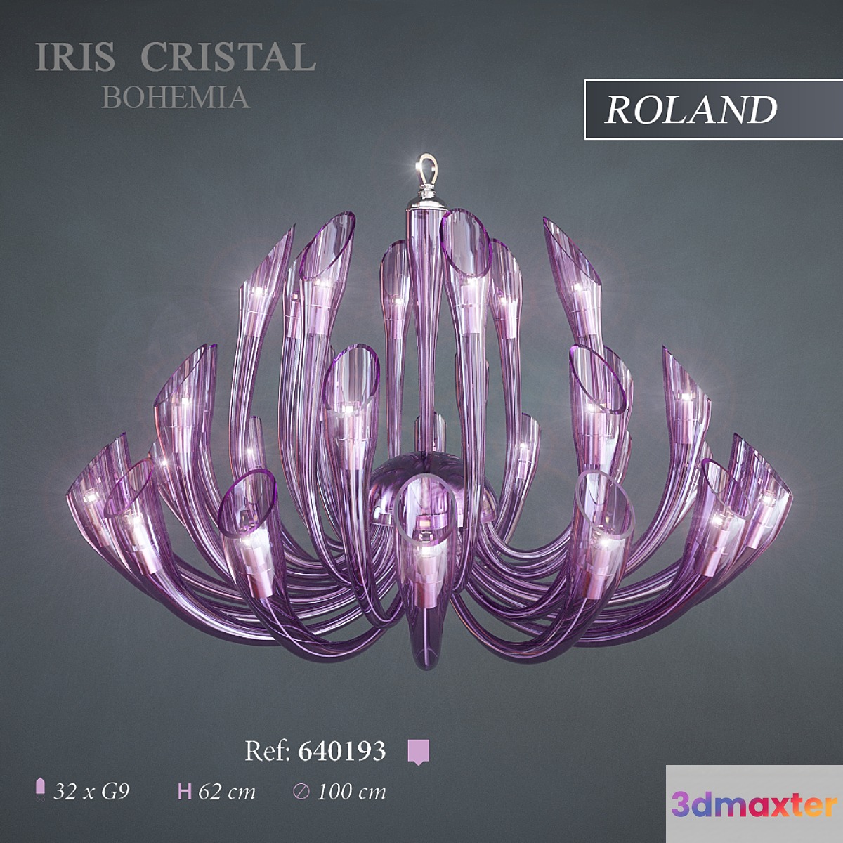 Roland Purple Chandelier