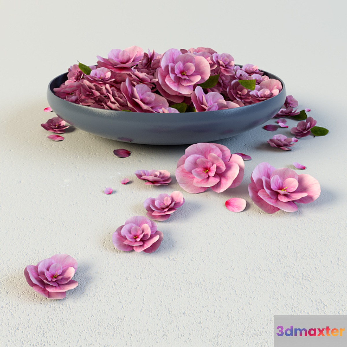 dish flowers 3D Max