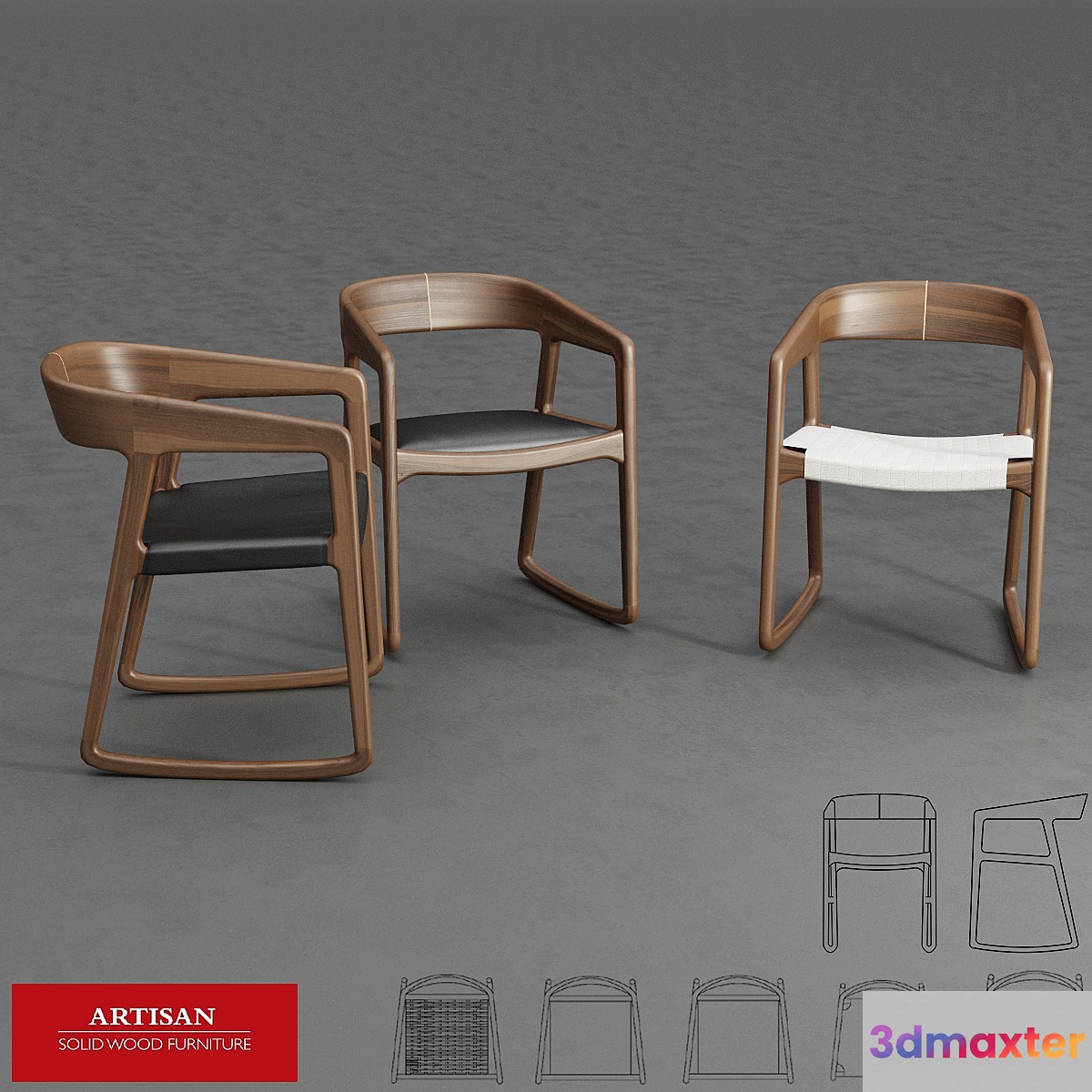 Artisan _ Tesa Rocking Chair 3D Max