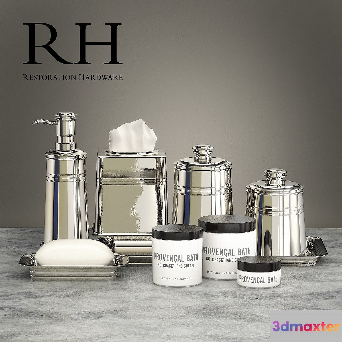 Set for bathrooms Restoration Hardware METAL APOTHECARY ACCESSORIES