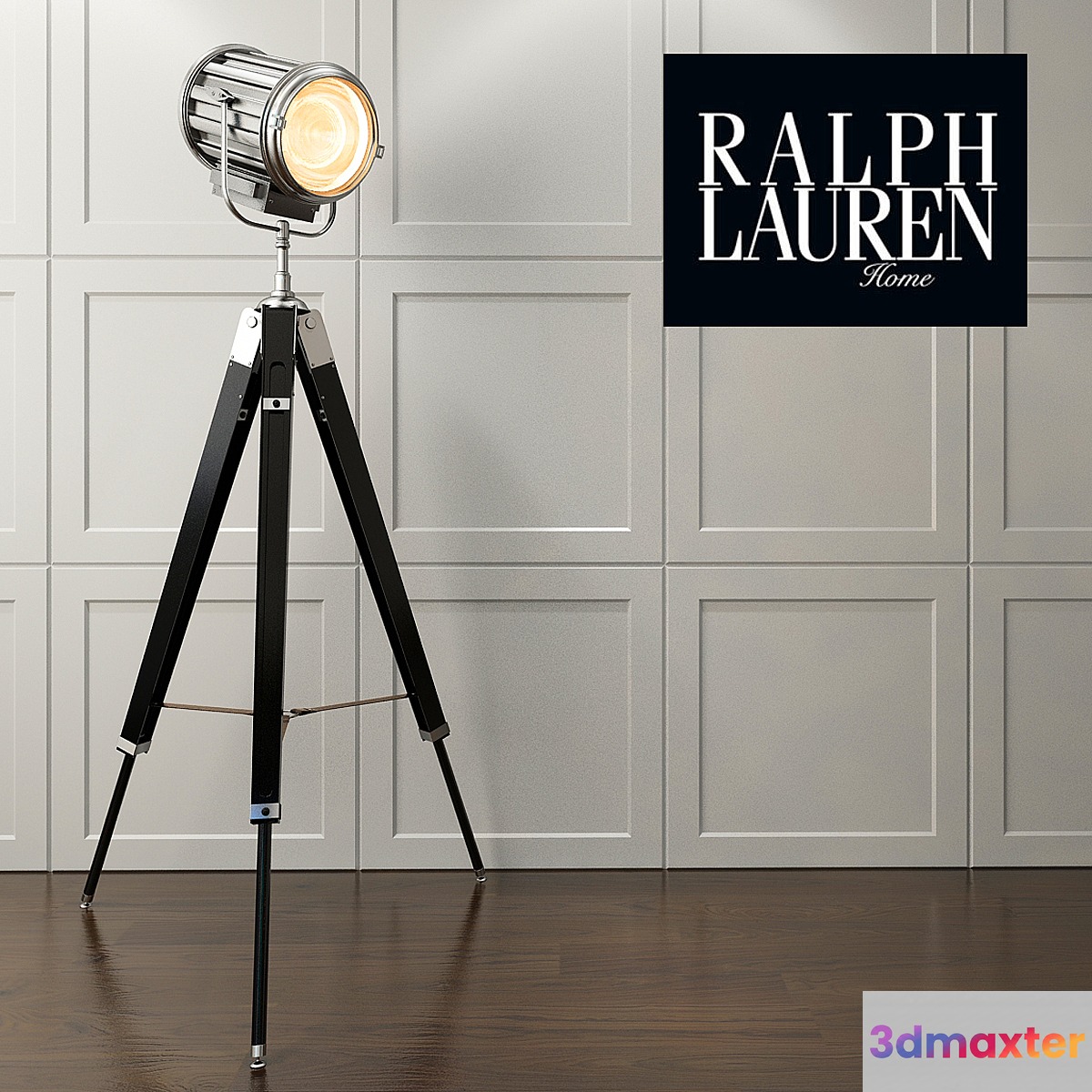 floor lamp Ralph Lauren MONTAUK SEARCH LIGHT FLOOR LAMP IN EBONY