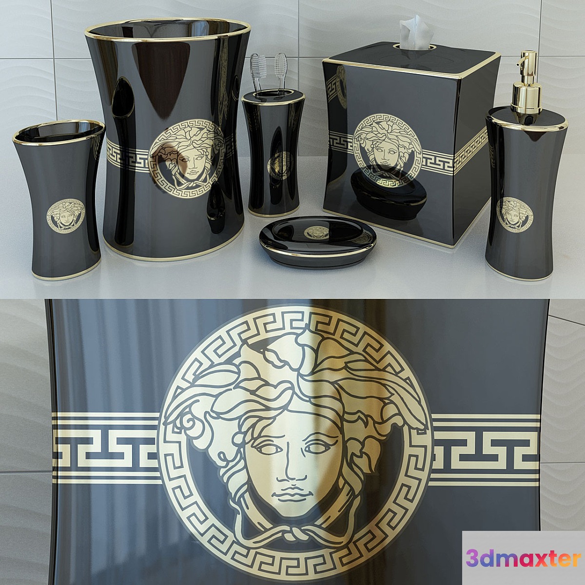 Decor for bathrooms VERSACE 3D Max