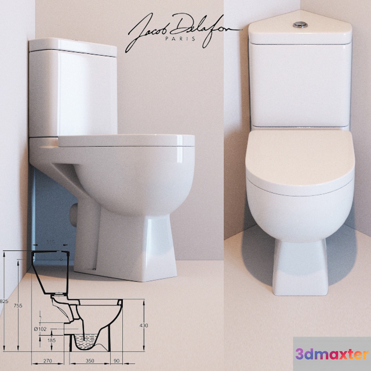 Toilet Jacob Delafon Odeon Up 18557K (E4702) E4741