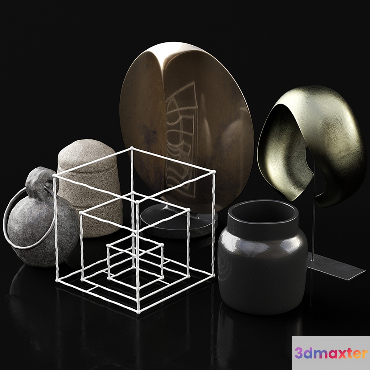 Set of decors and sculpures