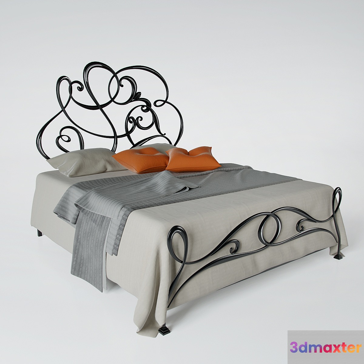 Romantic bed 3D Max