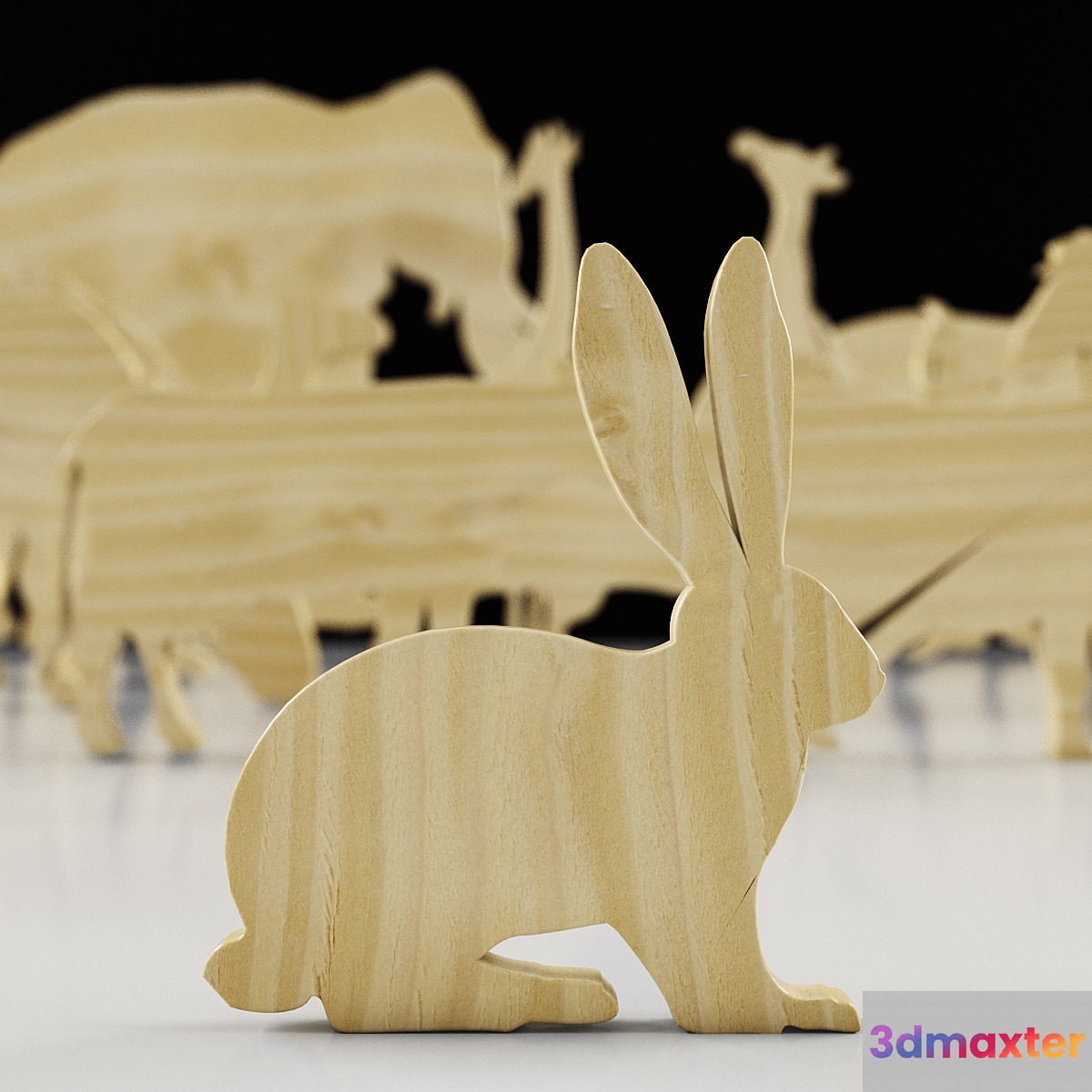 WOODEN ANIMALS 3D Max