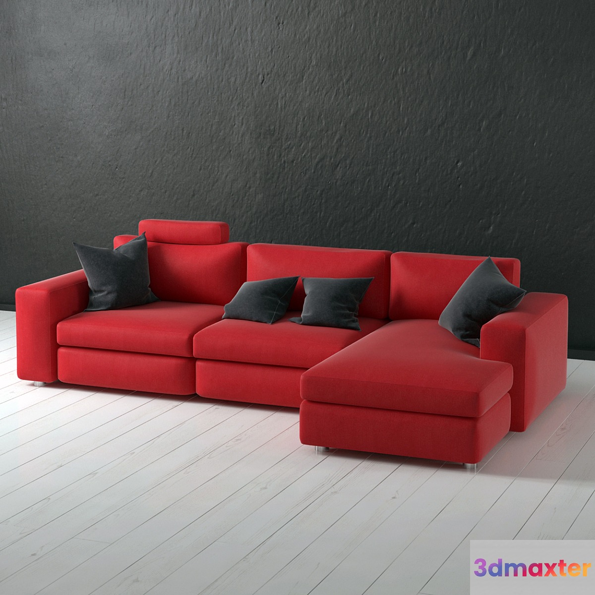 Sectional fabric sofa.