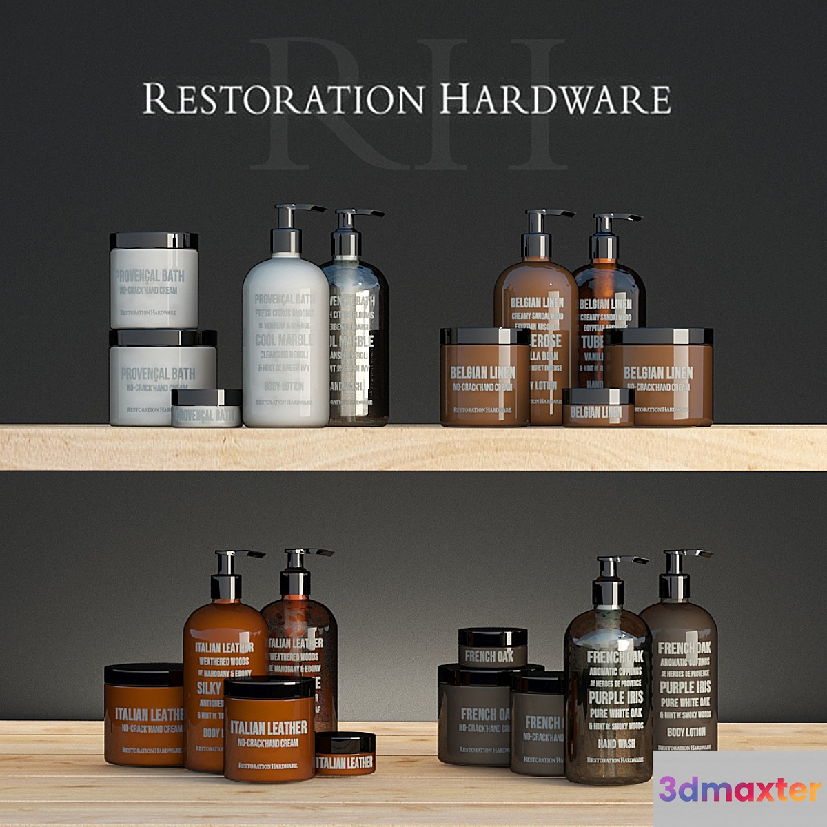 RH SOAP & LOTION COLLECTION 3D Max
