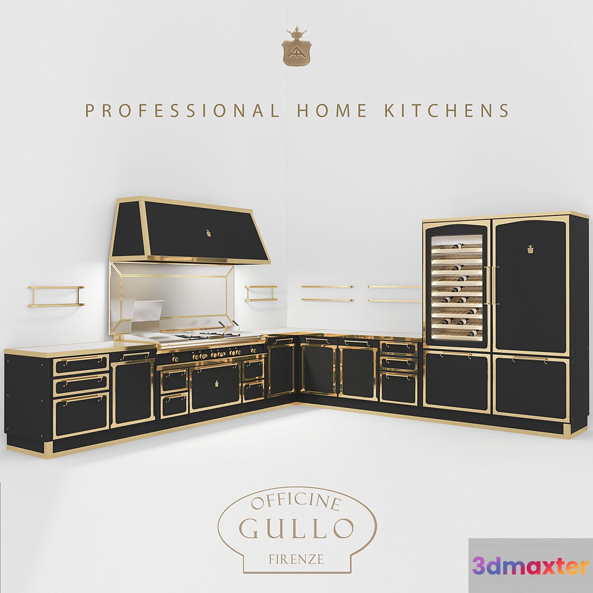 GULLO professional home kitchen 3D Max