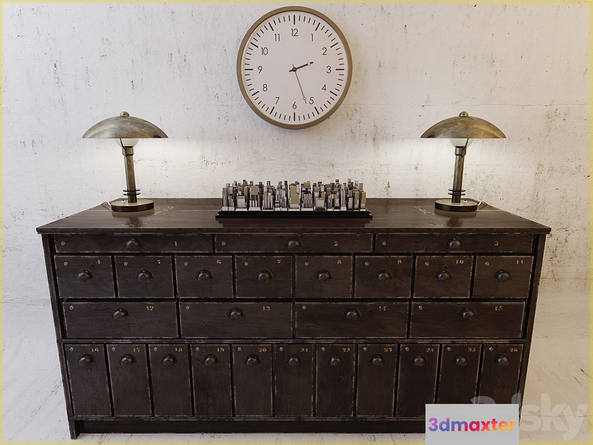 Industrial Card Catalog 3D Max