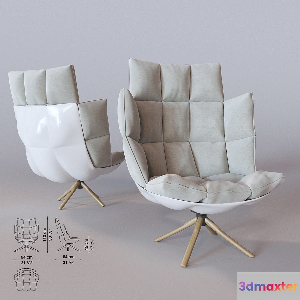 Husk Armchair 3D Max