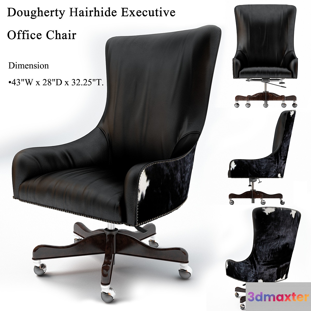 Brindle Dougherty Hairhide Executive Office Chair Working chair 3D Max