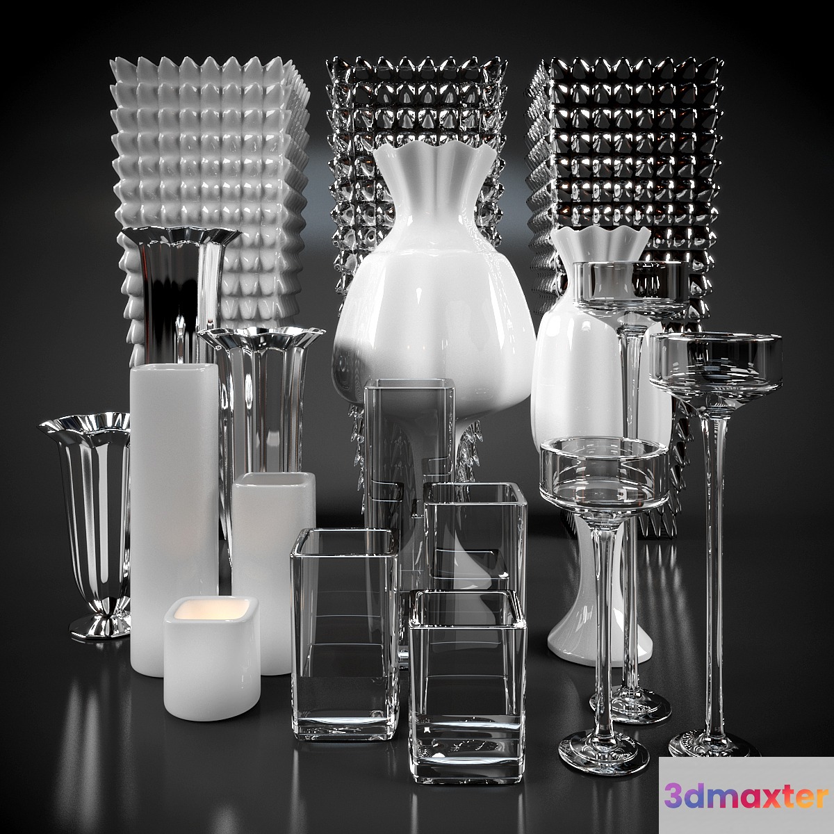 VASE AND LAMPS 3D Max