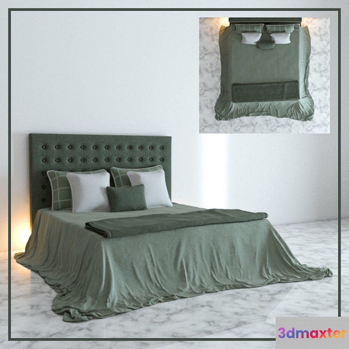 Bed linen - No.2 3D Max