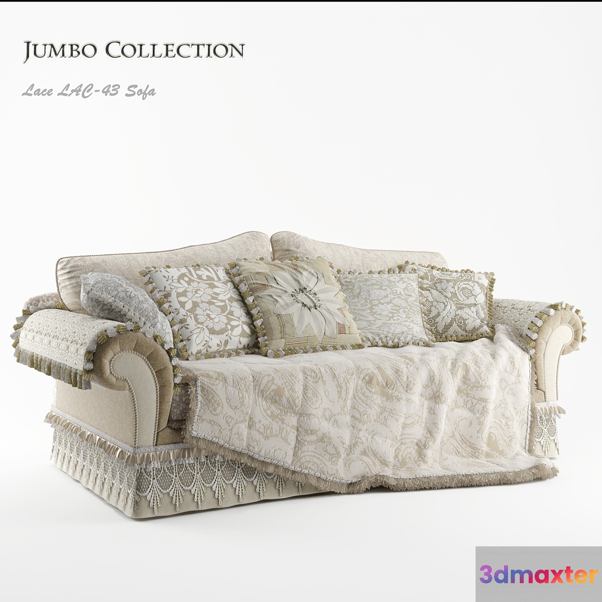 Jumbo Collection Promenade Lace LAC-43 3-seat sofa