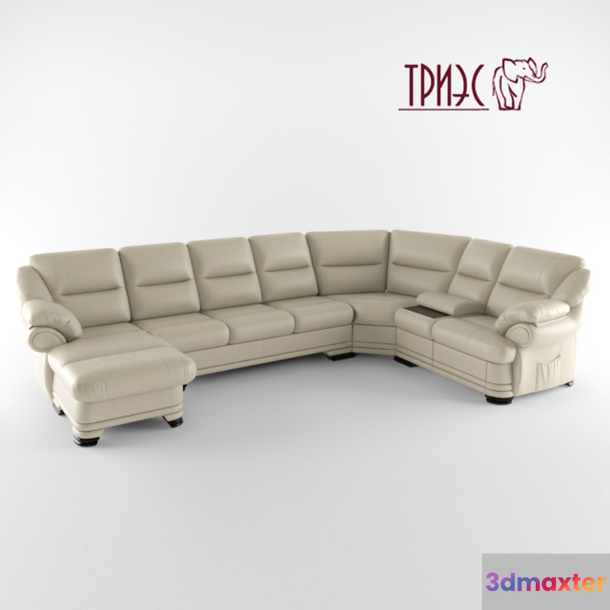 Modular sofa with ottoman and a bar Diana-1 (Factory TRIES)