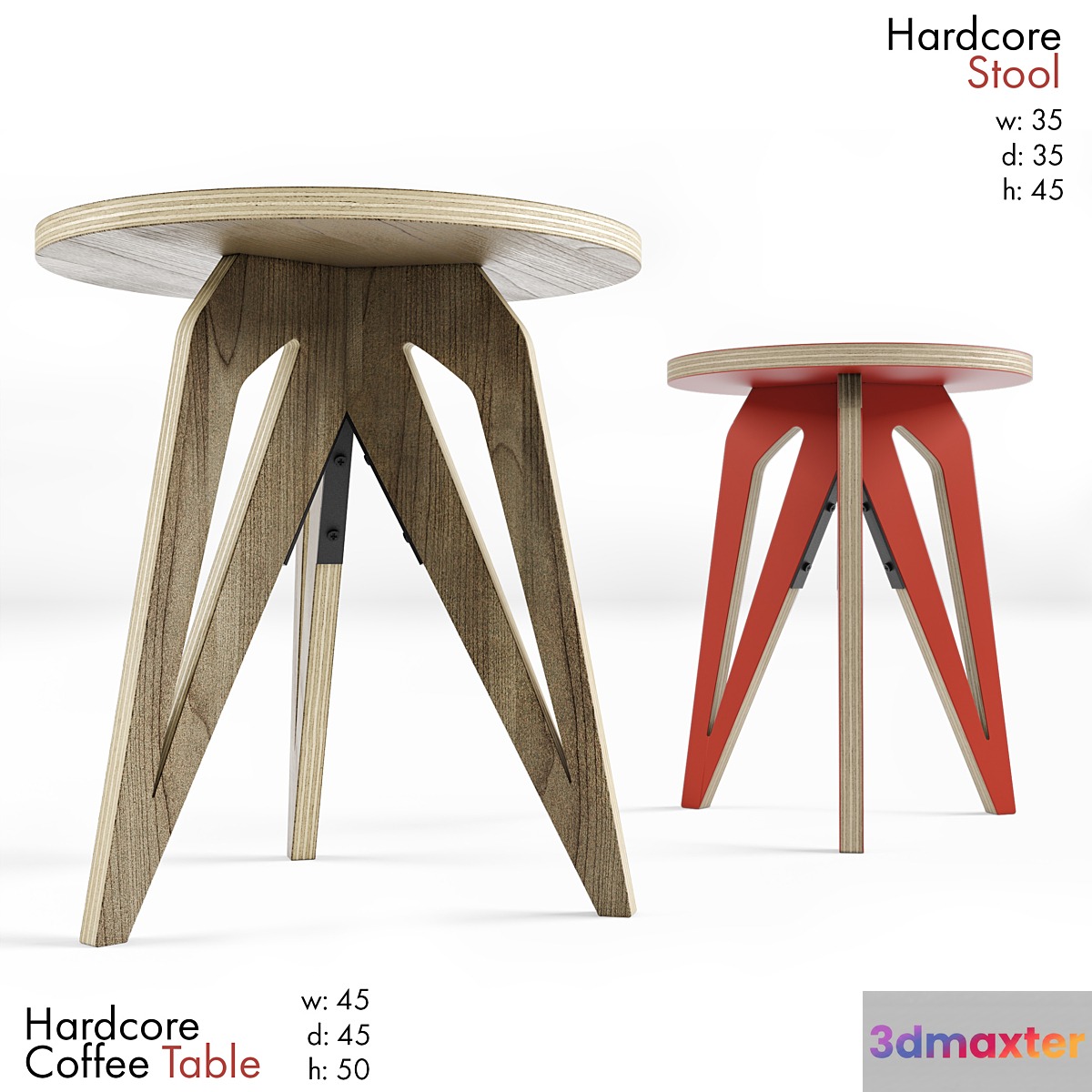 HIS - Hardcore Stool and Coffee Table