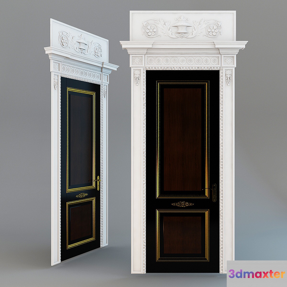Door with plaster portal 3D Max
