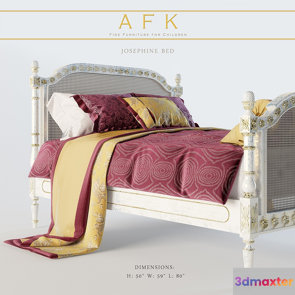 AFK_Josephine Bed 3D Max