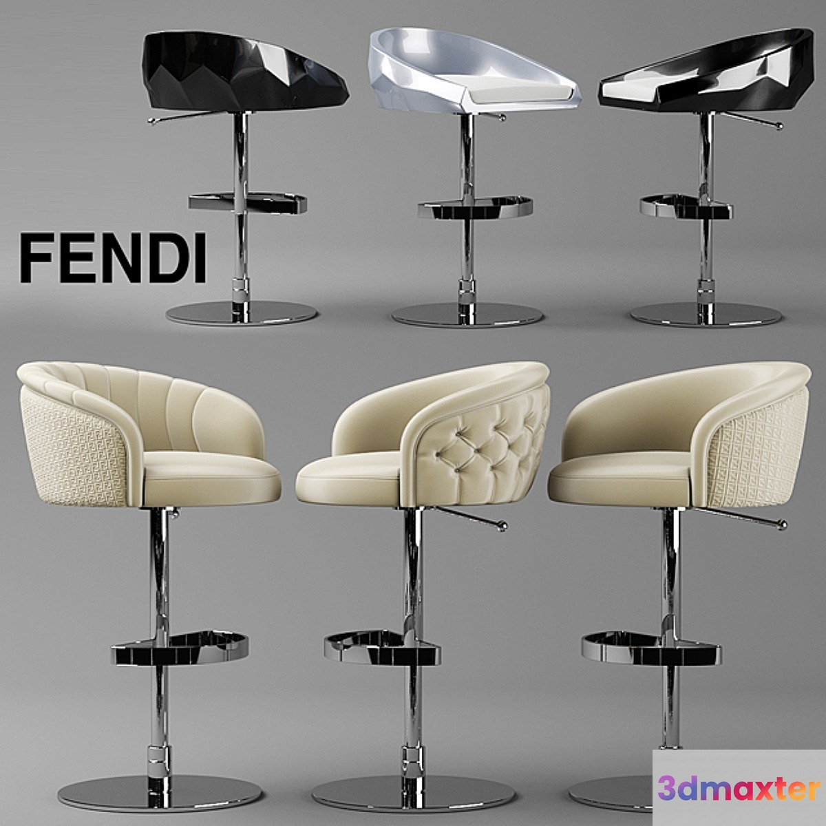 Stools fendi casa bibendum & cristallino - No.3