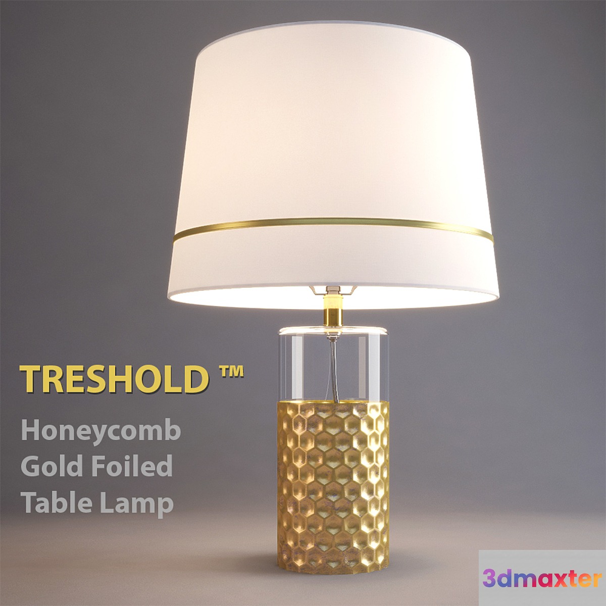 Table Lamp Threshold Honeycomb Gold Foiled Table Lamp 3D Max