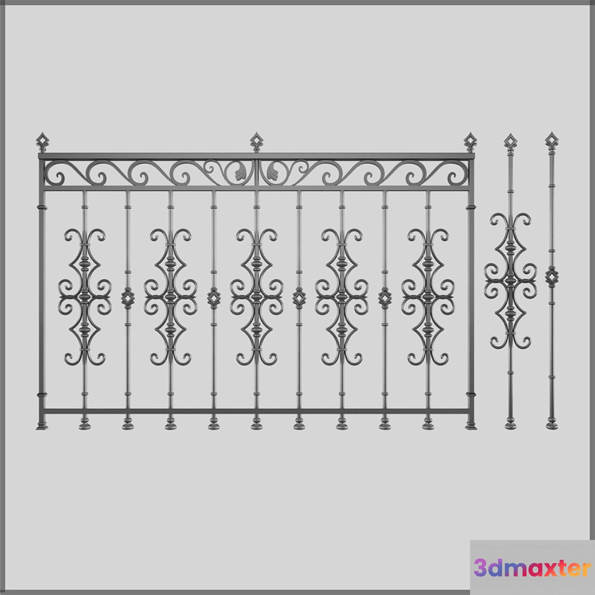 Forged fence 1 3D Max