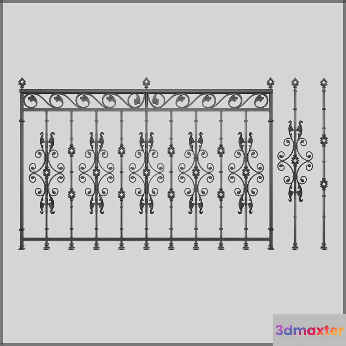Forged fence 3 3D Max