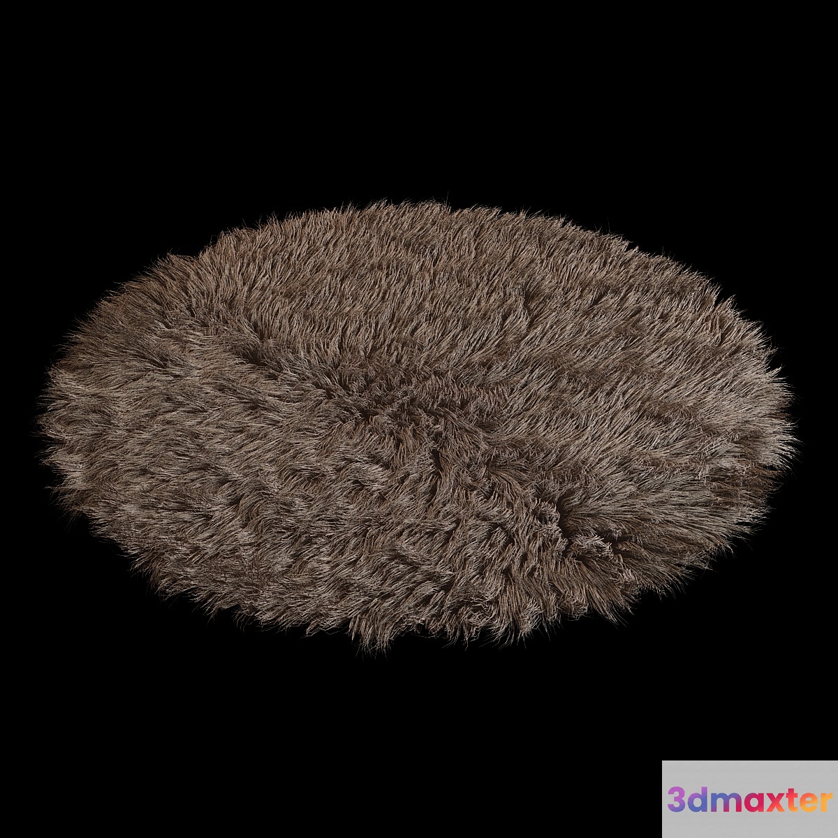 Carpet round Flokati 3D Max