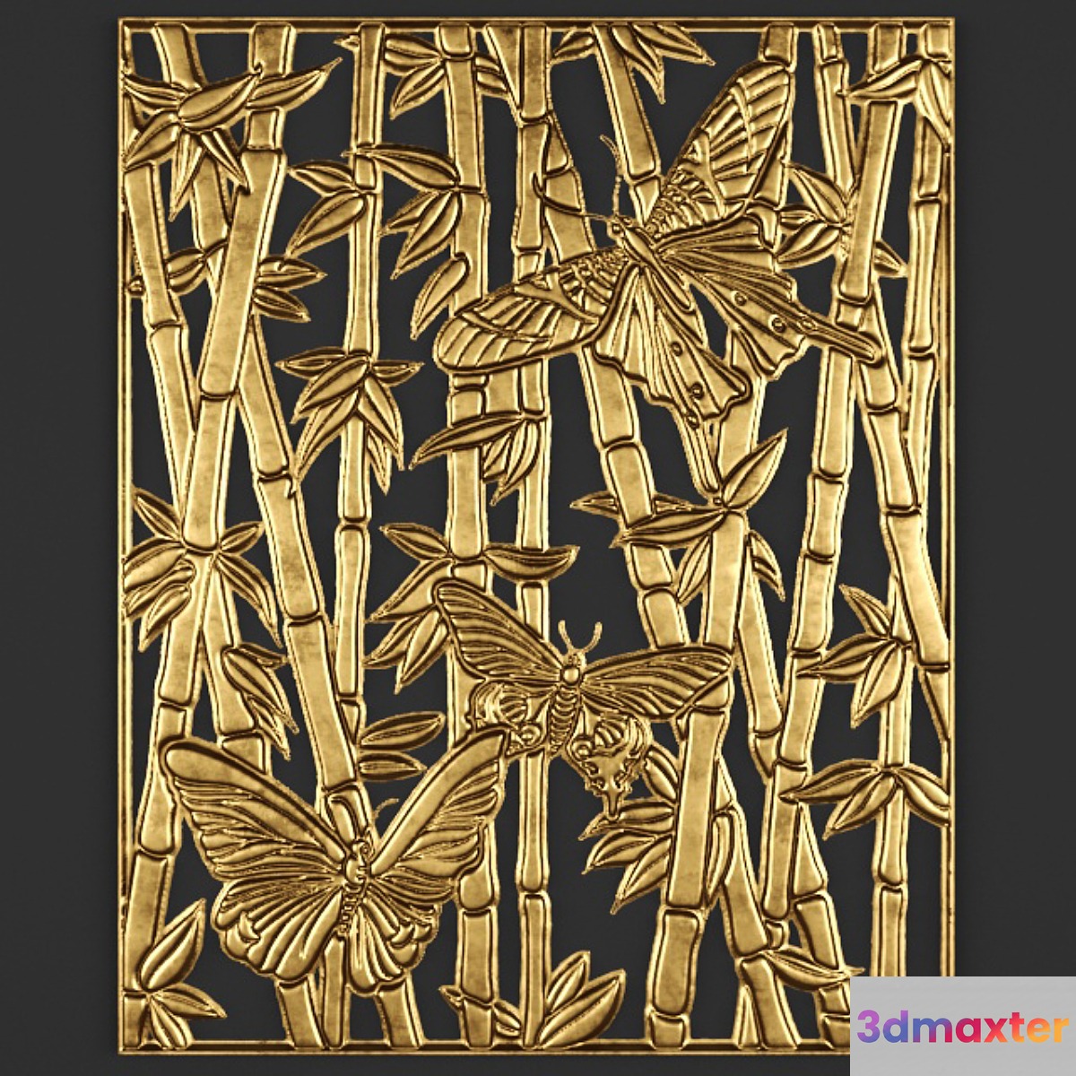 Bas. Bamboo butterfly. 3D Max
