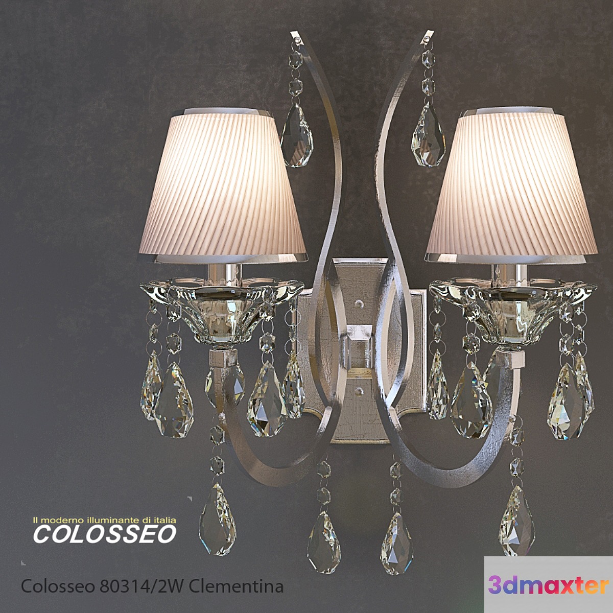 Sconce Crystal COLOSSEO 80314 _ 2W CLEMENTINA Chrome