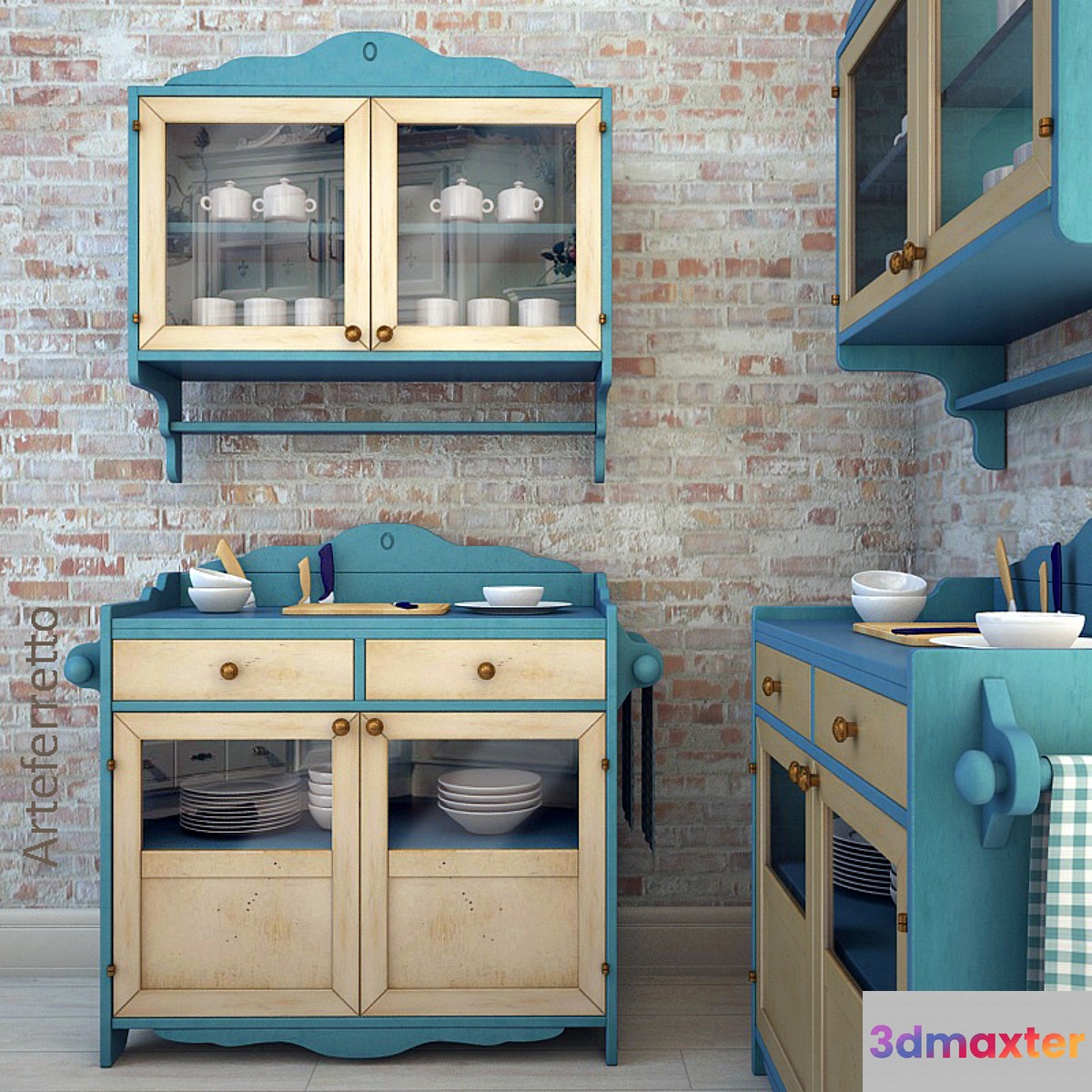 arteferretto cabinet and wall cabinet 3D Max