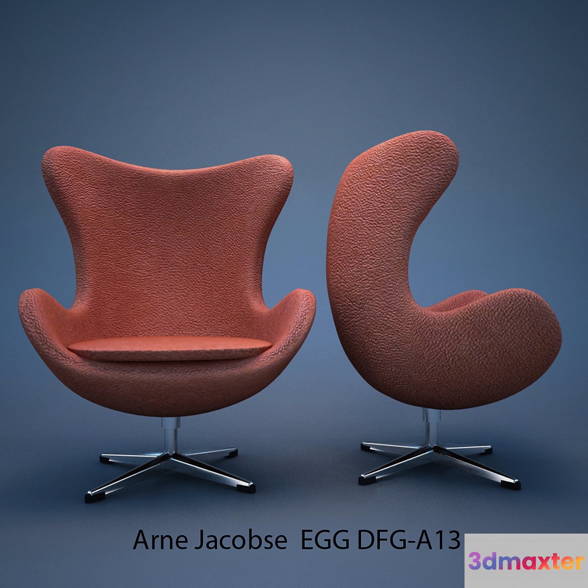 Design armchair EGG DFG-A13 Arne Jacobsen 3D Max