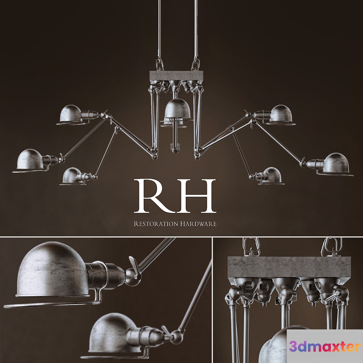 RH ATELIER CHANDELIER 3D Max