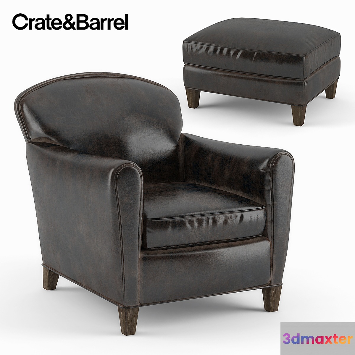 Crate&Barrel _ Eiffel Leather Chair