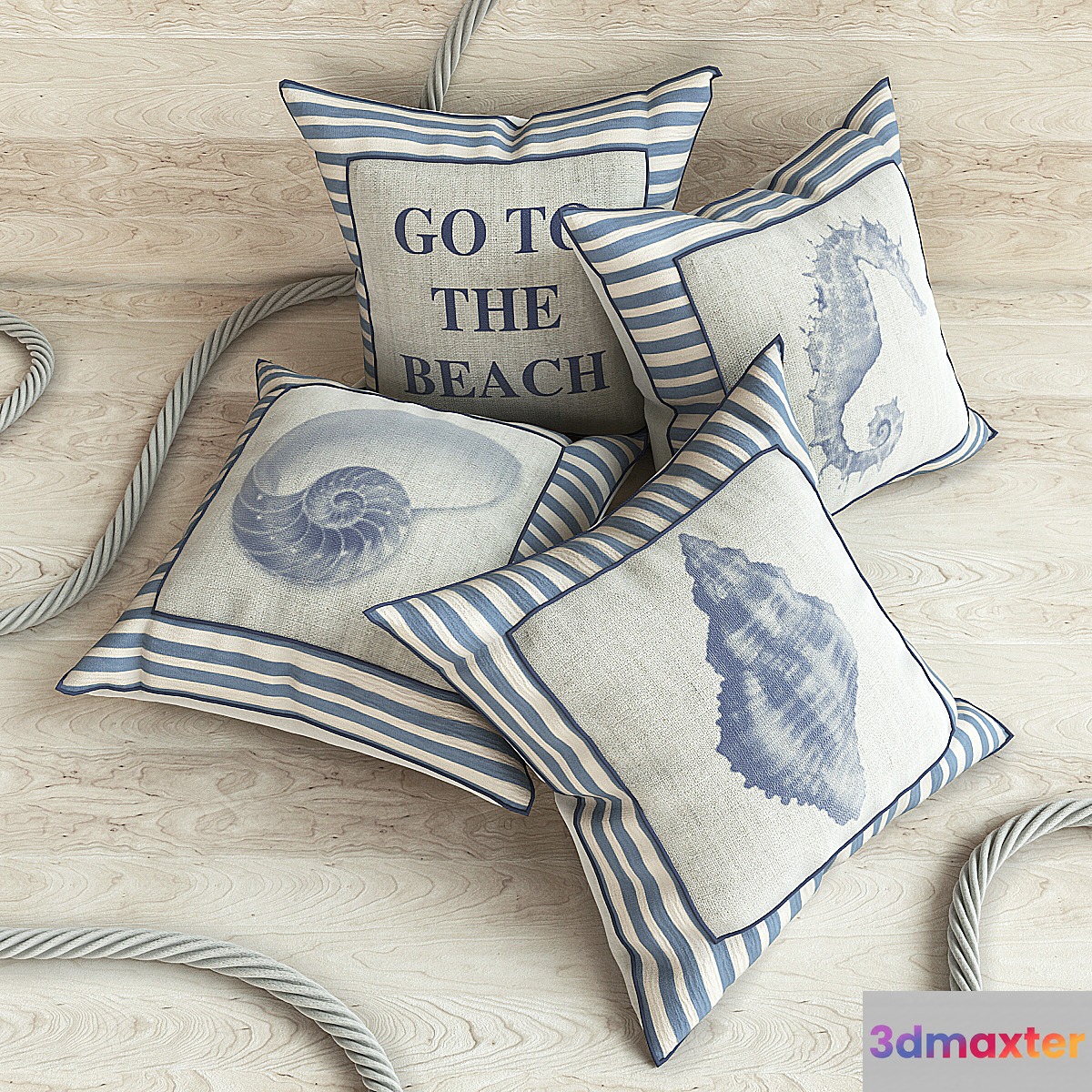 Pillows in marine style