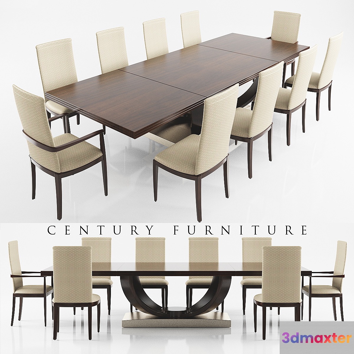 DINING TABLE 6 IN DARK WOOD - No.3
