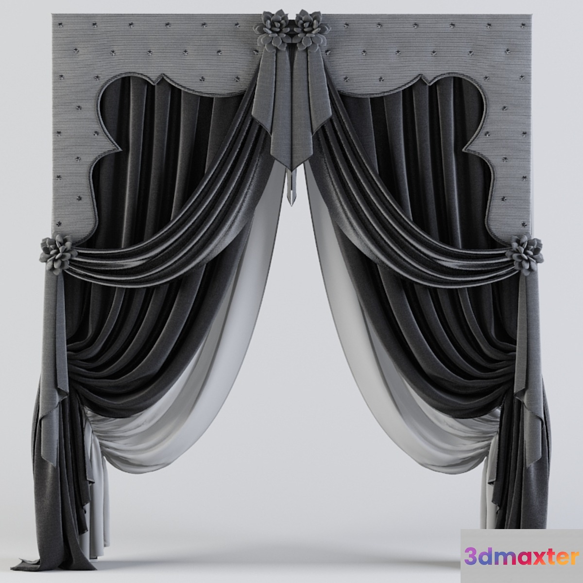 Curtains classical 2 3D Max