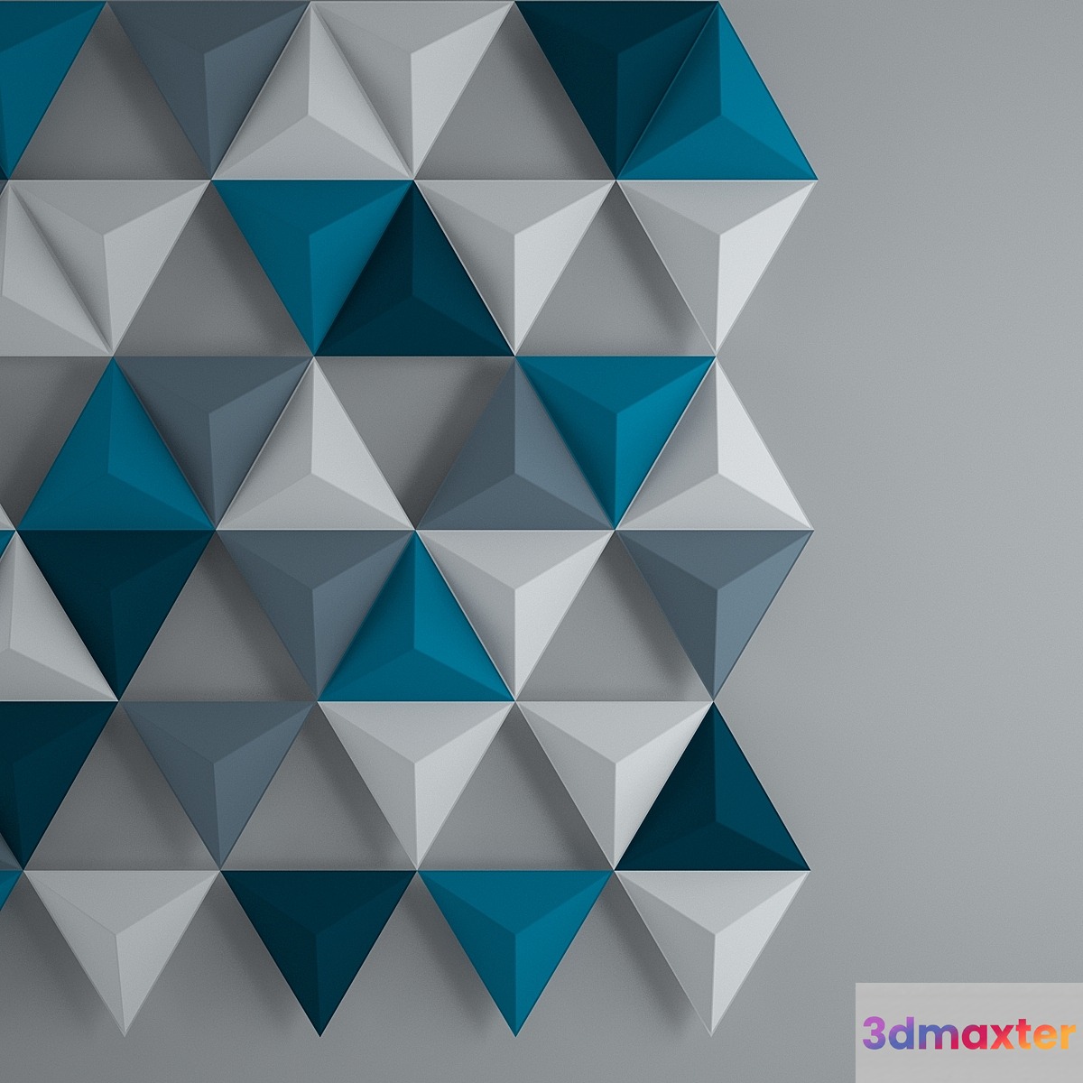 3d trainglates wall