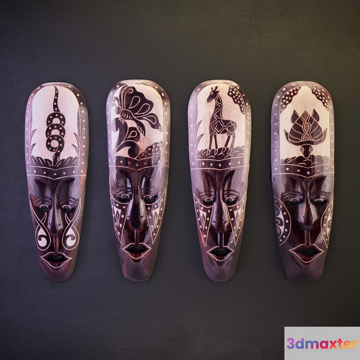 Mask carving art. 2ML3 3D Max