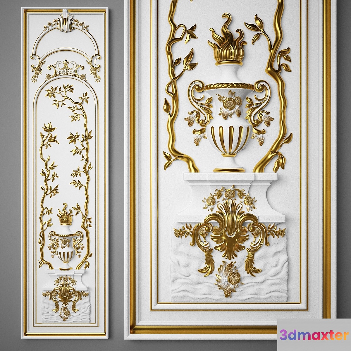 The panel Boiserie Italia 3D Max