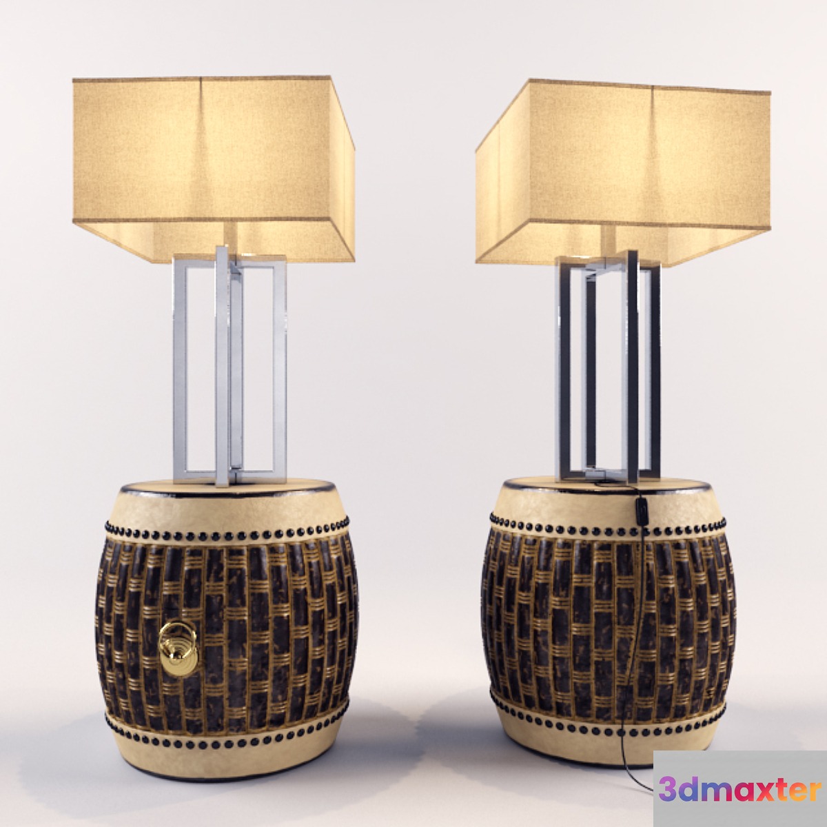 Table Andrew Martin - Thai Buff Drum and nastolki - Pascal 3D Max
