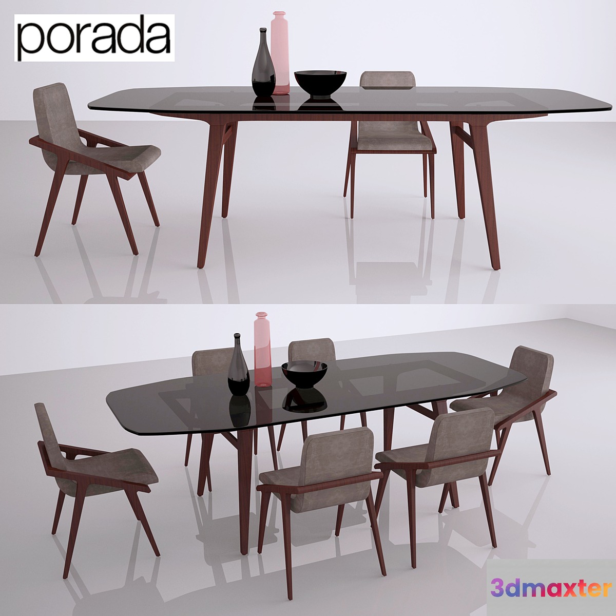 Porada Loop table and chair Porada Lolita 3D Max