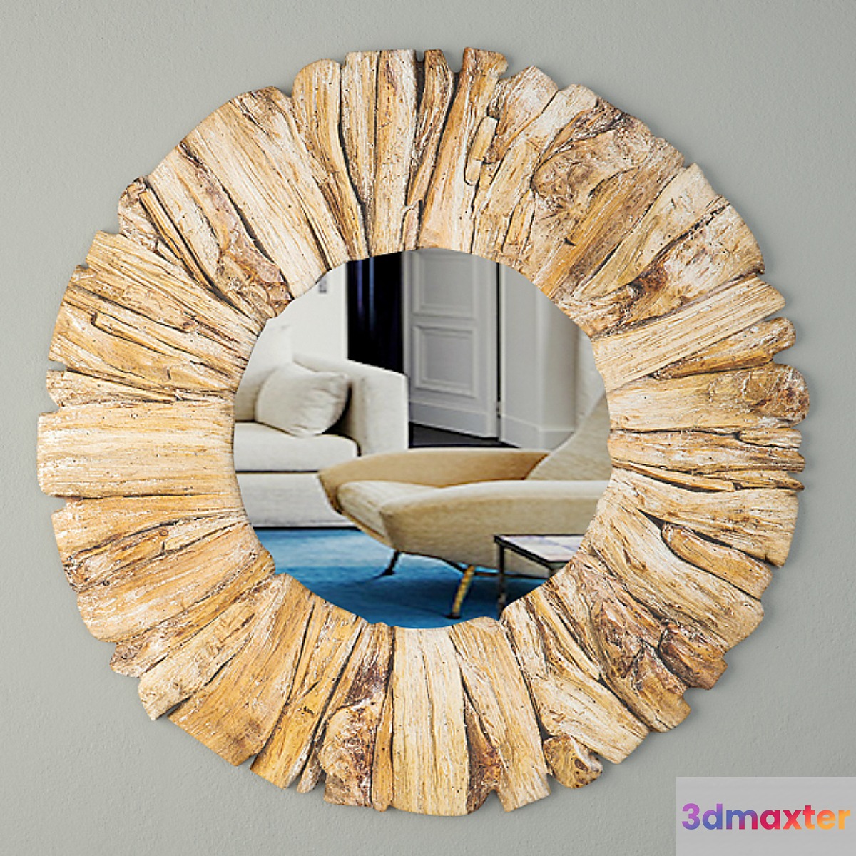 Driftwood Mirror - No.2 3D Max
