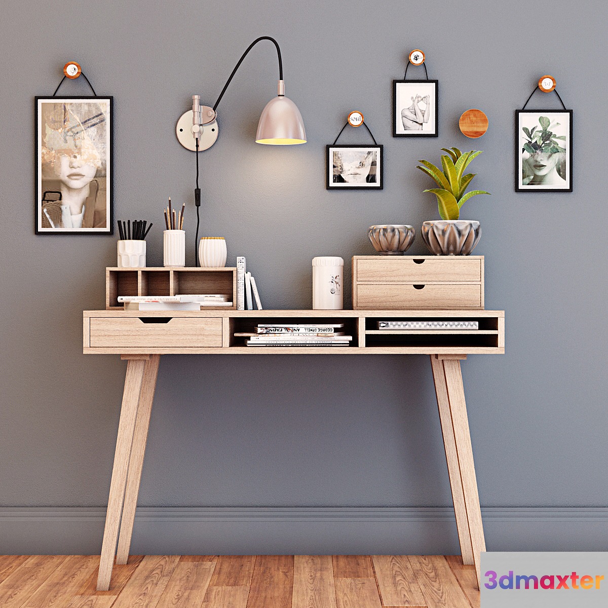 Desktop with decor