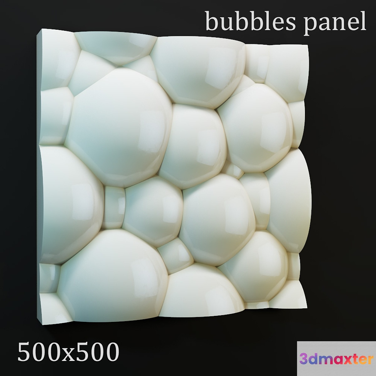 Decorative panel Bubbles 3D Max