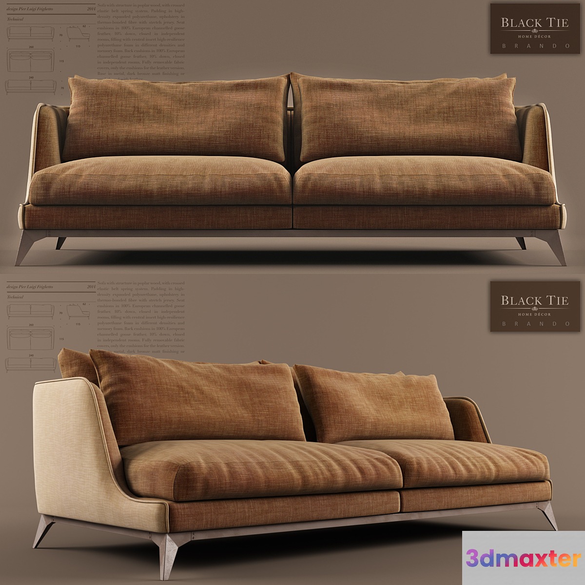 Brando sofa by Black Tie 3D Max