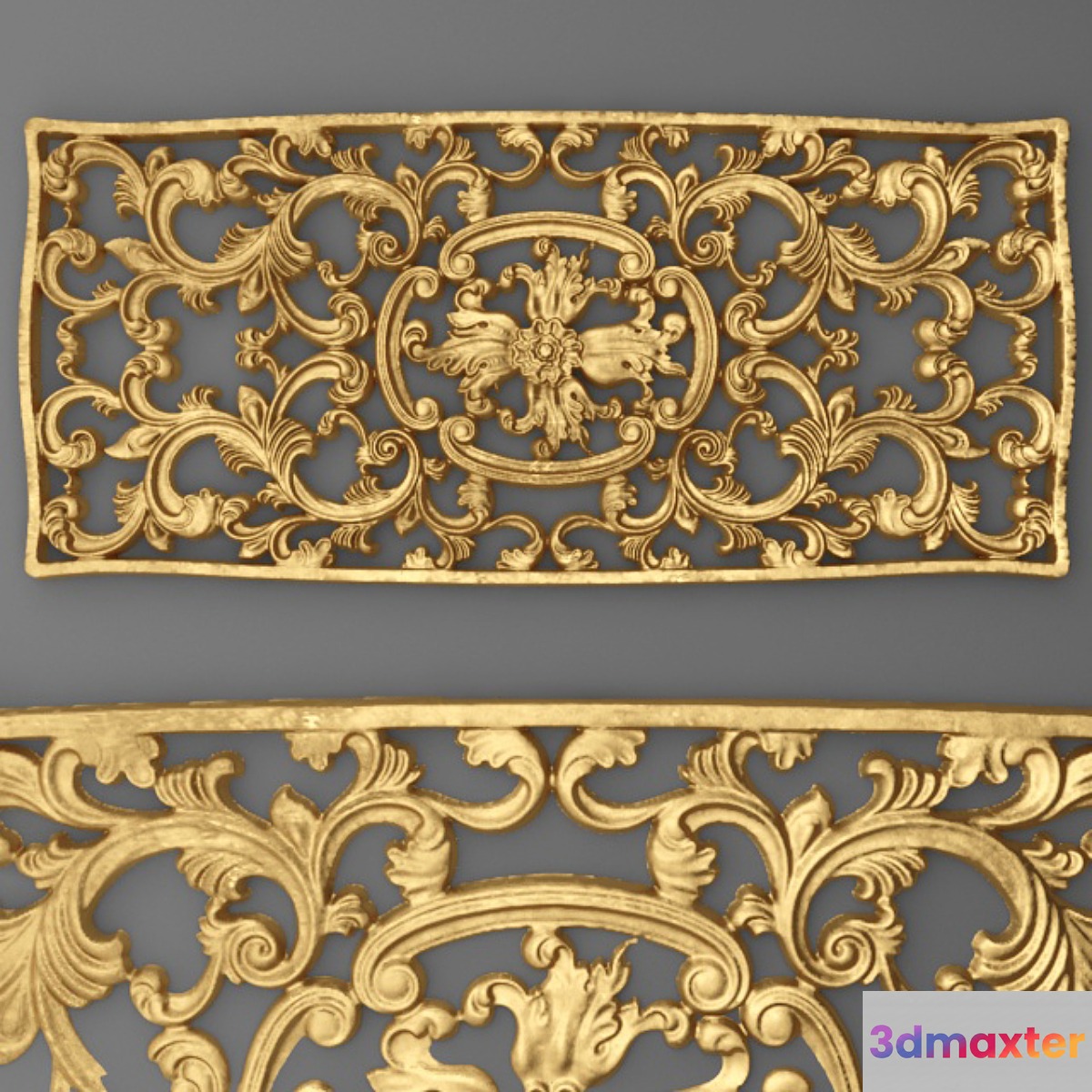Sculpture carving pattern grille. 3D Max